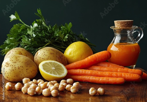 Fresh, vibrant vegetables and legumes, ready for a healthy meal