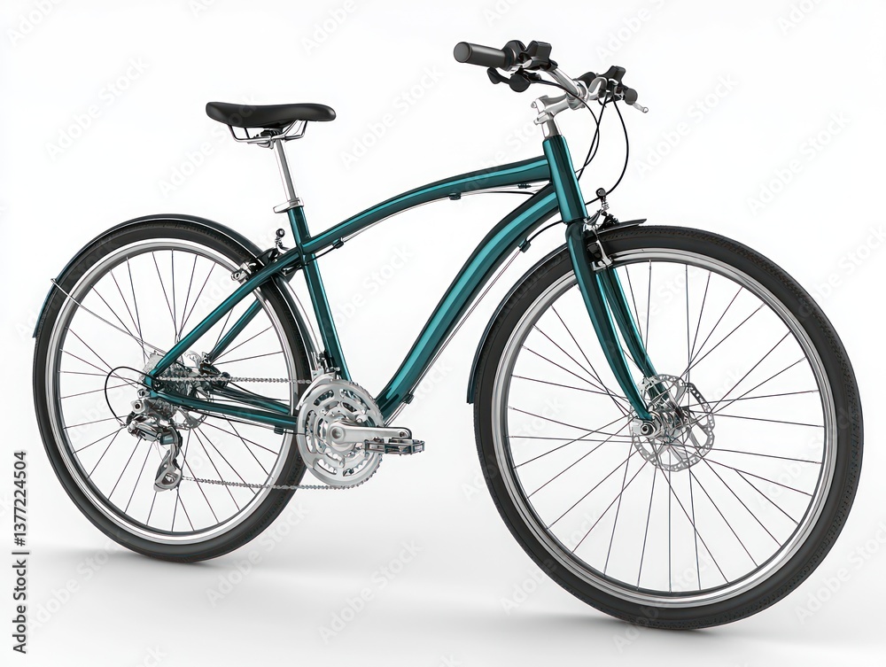 Obraz premium Modern Stylish Bicycle on White Background for Promotional Use and Marketing Materials