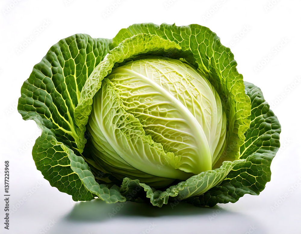 Fototapeta premium Cabbage white background