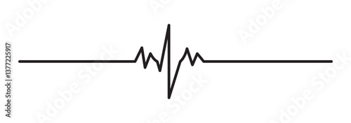 Heart beat line icon. EKG heart beat line, Cardiogram line icon, sign. Heart pulse silhouette, icon,Vector illustration design isolated