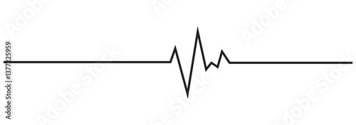 Heart beat line icon. EKG heart beat line, Cardiogram line icon, sign. Heart pulse silhouette, icon,Vector illustration design isolated