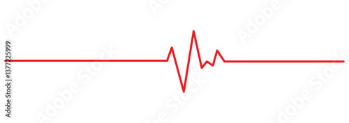 Heart beat line icon. EKG heart beat line, Cardiogram line icon, sign. Heart pulse silhouette, icon,Vector illustration design isolated