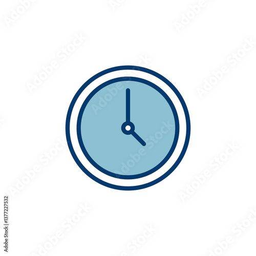 Clock icon vector isolated on white background. Time icon vector. Clock vector icon