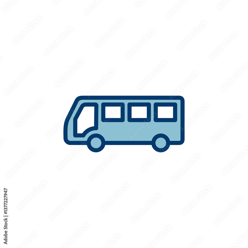 Bus Icon vector isolated on white background. Black bus vector icon Bus Icon vector isolated on white background. Black bus vector icon