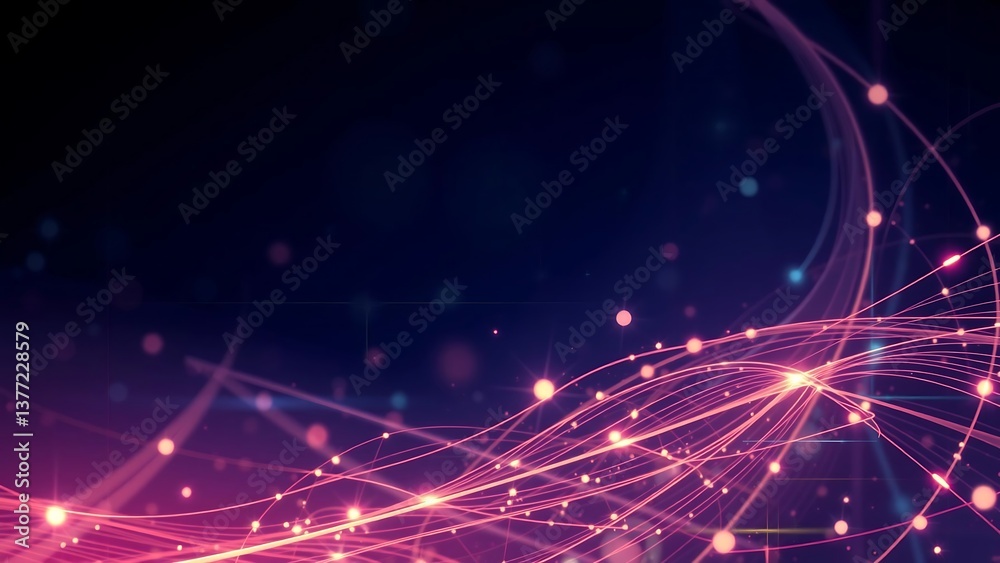 Obraz premium Abstract Technology Background (Neural Networks & Cloud)