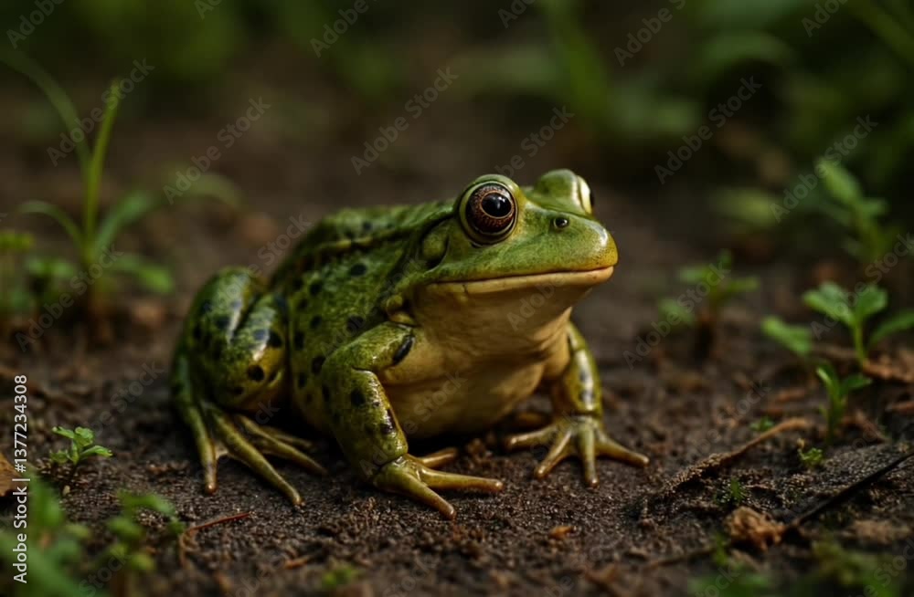 Green Frog Resting in Natural Habitat – Cinematic Wildlife Scene in Soft Daylight
Green Frog Resting in Natural Habitat – Cinematic Wildlife Scene in Soft Daylight