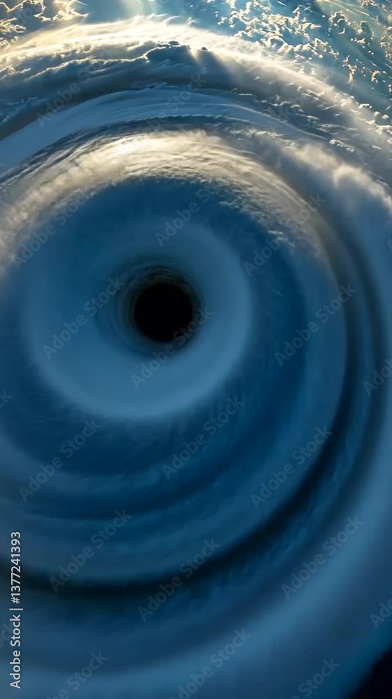 Aerial View of Hurricane Eye Aerial View of Hurricane Eye