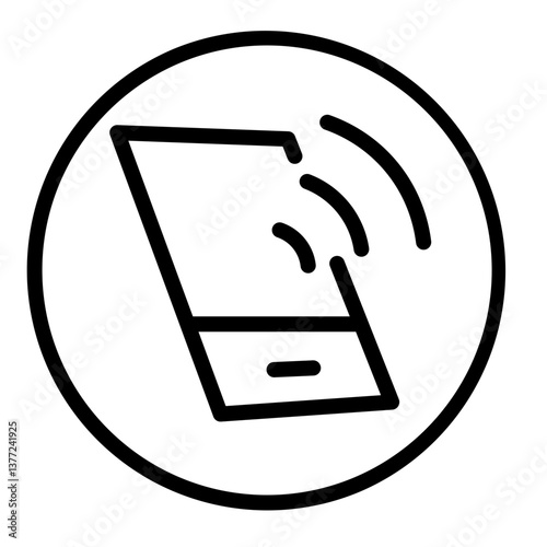 Mobile Hotspot Vector Line Icon Design
