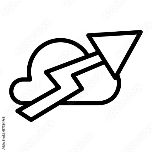 Faster Upload Vector Line Icon Design