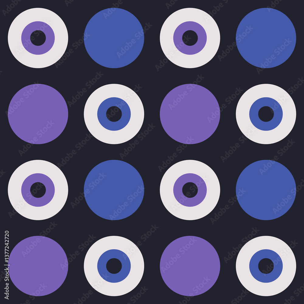 Seamless pattern with eyes and circles Seamless pattern with eyes and circles