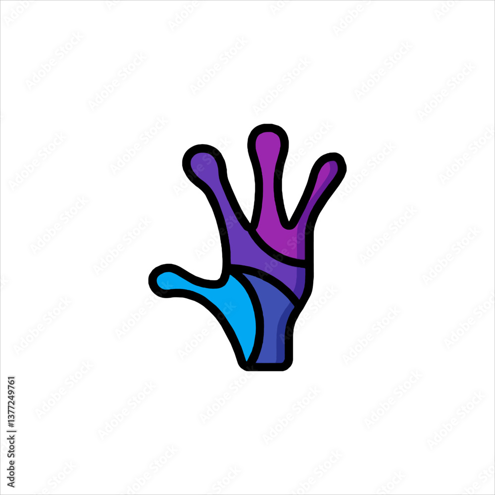 Obraz premium hand silhouette vector