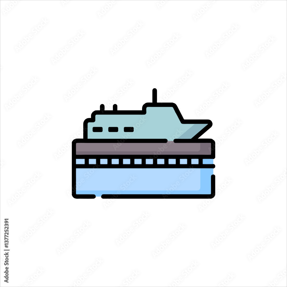 Obraz premium cruise ship vector illustration