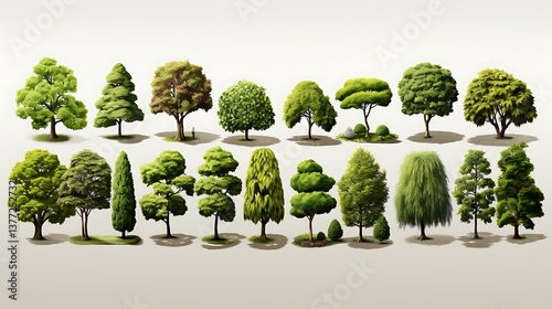 Collection of Diverse Tree Species: A Visual Guide to Nature's Variety photo
