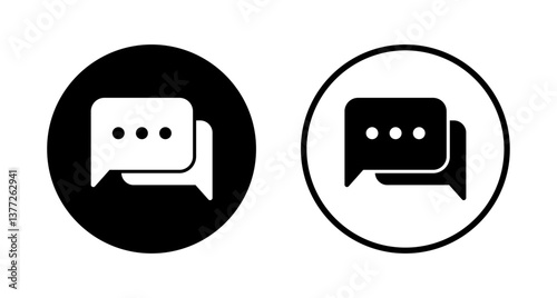 Chat icon logo design. speech bubble sign and symbol. comment icon. message