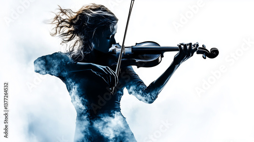 violinist's silhouette