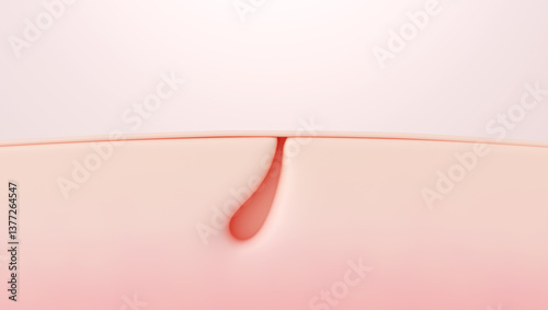 Foto Serum reduces acne inflammation and unclogs pores. 3D rendering.