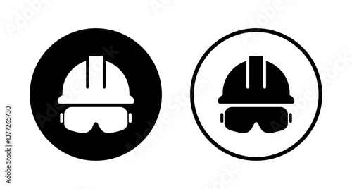 Helmet icon logo design. Motorcycle helmet sign and symbol. Construction helmet icon. Safety helmet