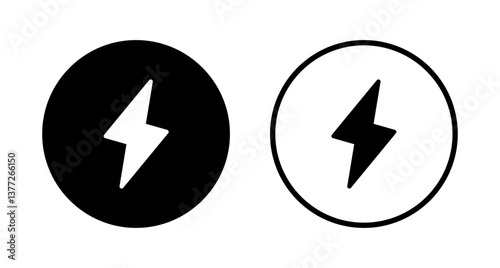 Lightning icon logo design. electric sign and symbol. power icon. energy sign