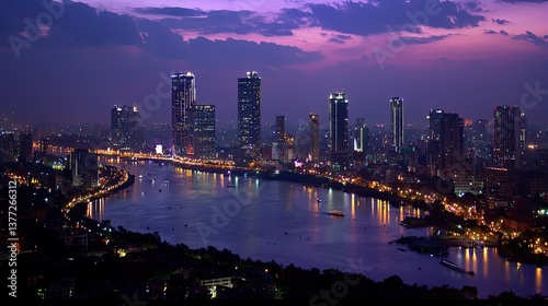 A breathtaking panoramic night view of Hyderabad, showcasing its modern skyline and historic landmarks glowing in city lights.