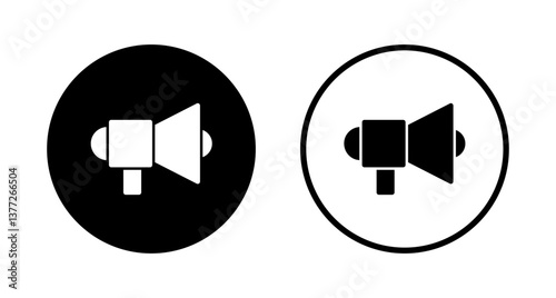 Megaphone icon logo design. Loudspeaker sign and symbol
