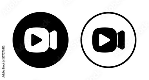 Video icon logo design. video camera sign and symbol. movie sign. cinema