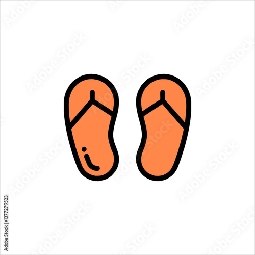 orange flip flops