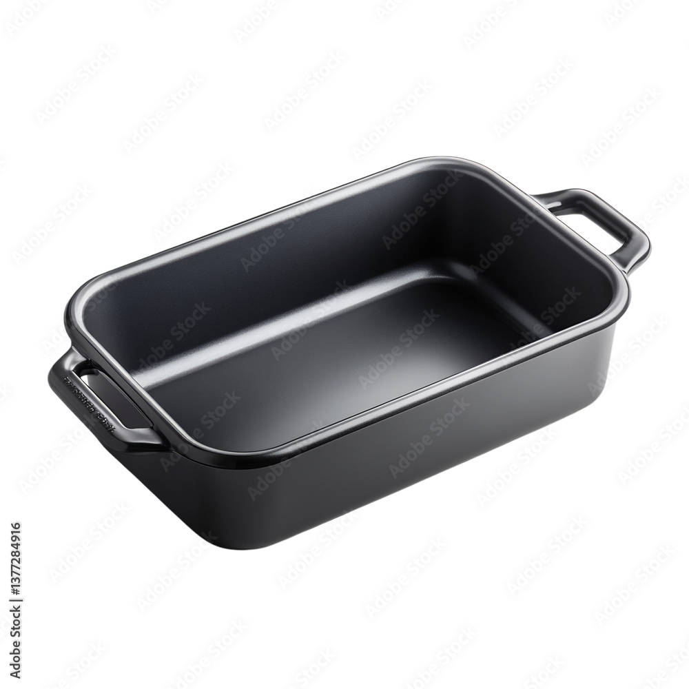 A Heavy Duty Non Stick Loaf Pan with Polished Finish Isolated on Transparent Background A Heavy Duty Non Stick Loaf Pan with Polished Finish Isolated on Transparent Background