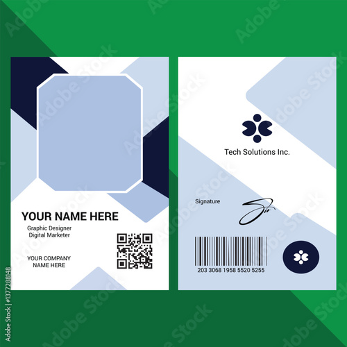 Contemporary corporate identity card design template in vector format