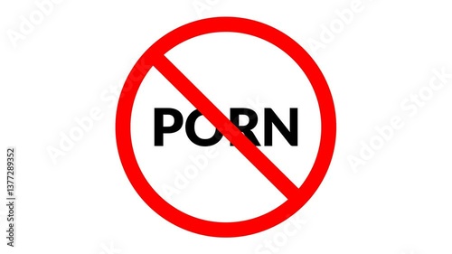 No Porn Prohibited sign of Porn Adult Contents Warning Sign with Mobile Phone Vector, 18 Plus Mature Contents Explicit contents Symbol