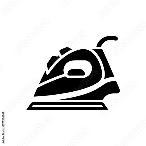 Steam iron icon with transparent background