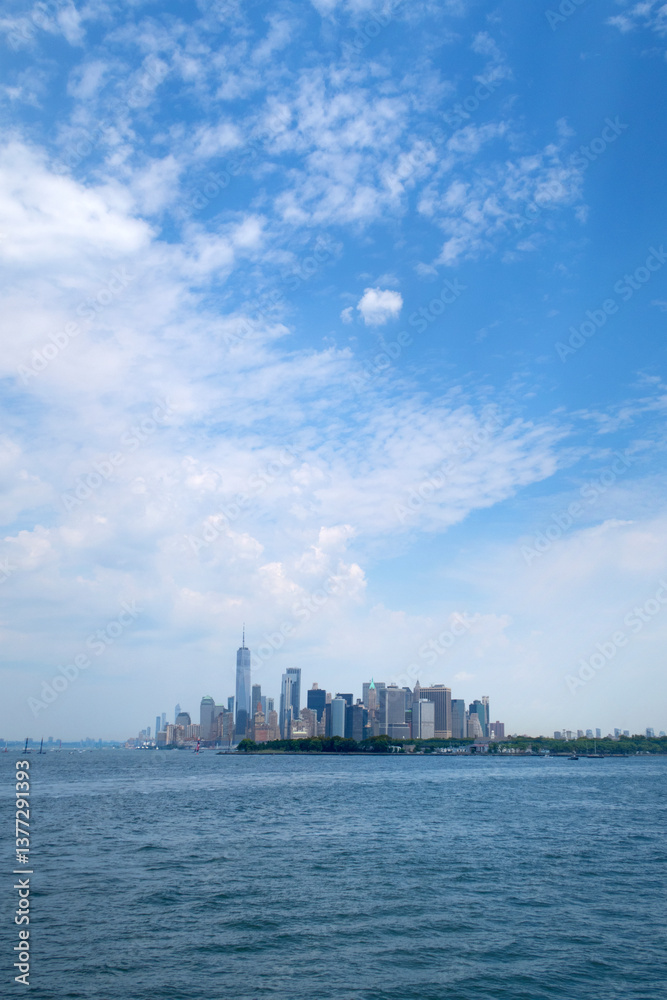 Hudson river and New York City view Hudson river and New York City view
