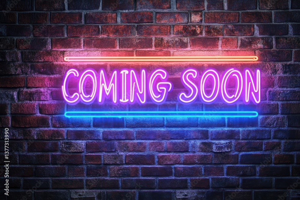 Obraz premium 3D rendering of a neon sign with the text 