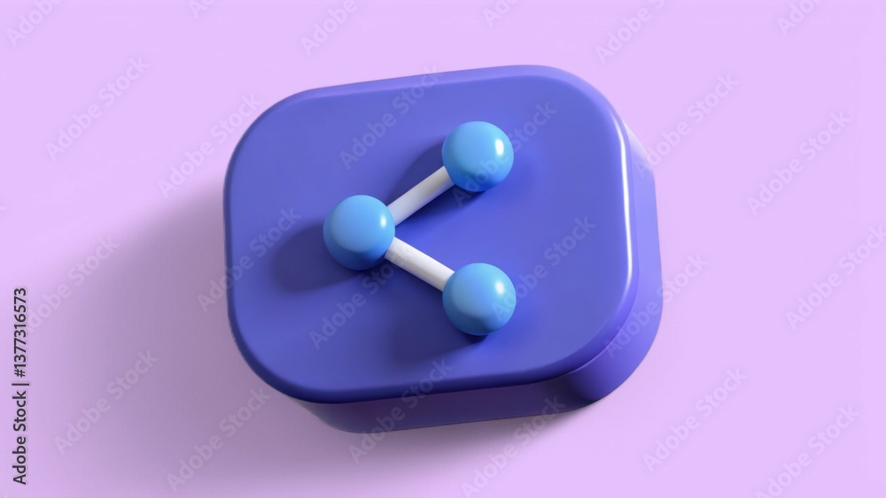 SEO Marketing Target 3D illustration. 3D purple object with blue connectors on a pastel background. SEO Marketing Target 3D illustration. 3D purple object with blue connectors on a pastel background.