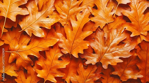 Autumn Oak Leaves Background. (7)