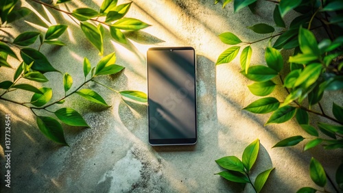 Minimalist Smartphone Photography: Dappled Sunlight & Green Leaves