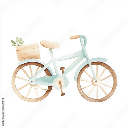 vintage bicycle watercolor