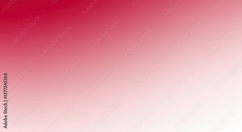 Abstract Red to White Gradient Background Smooth Color Transition Soft Blurred Texture Digital