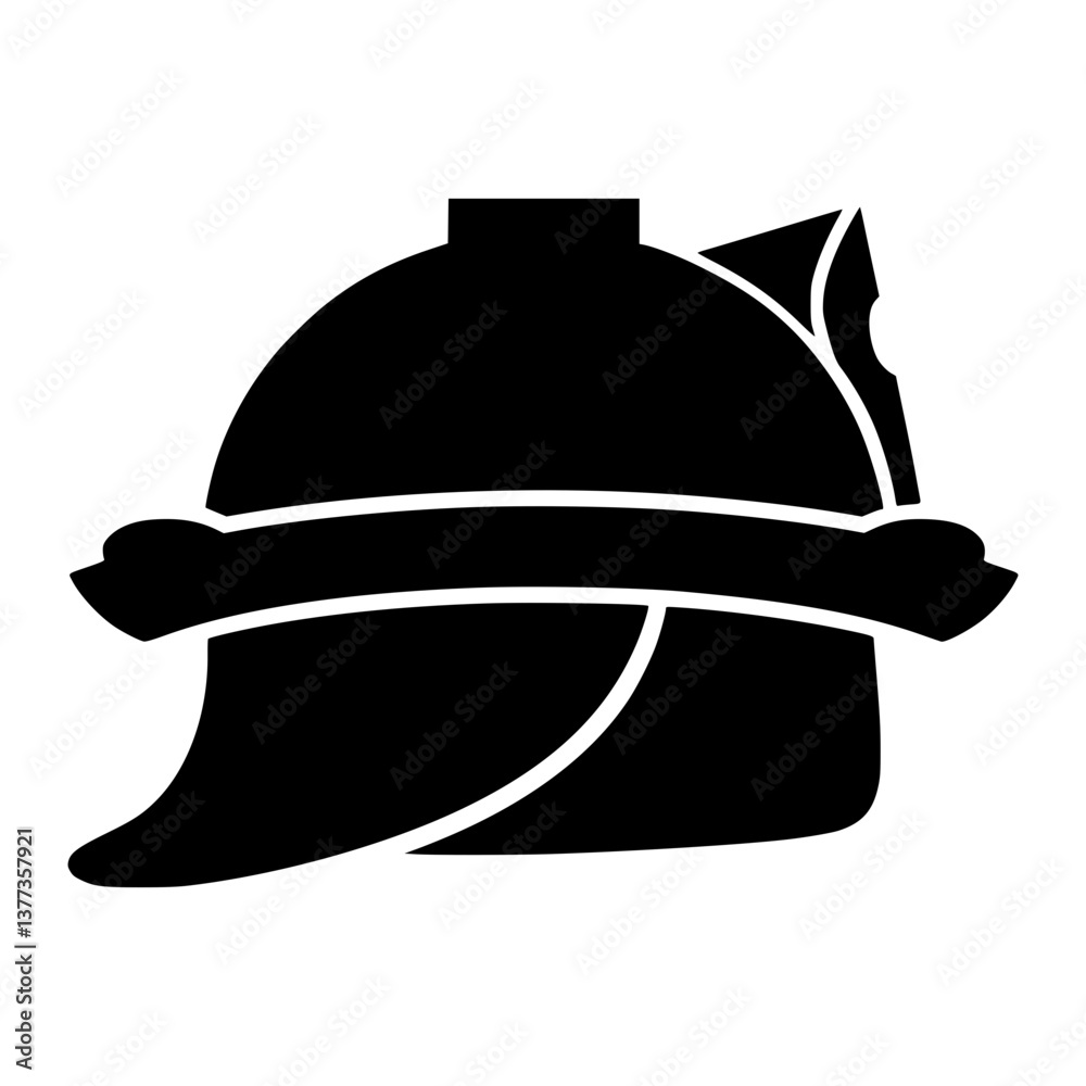 Naklejka premium Construction Helmet Icon - Vector Graphic