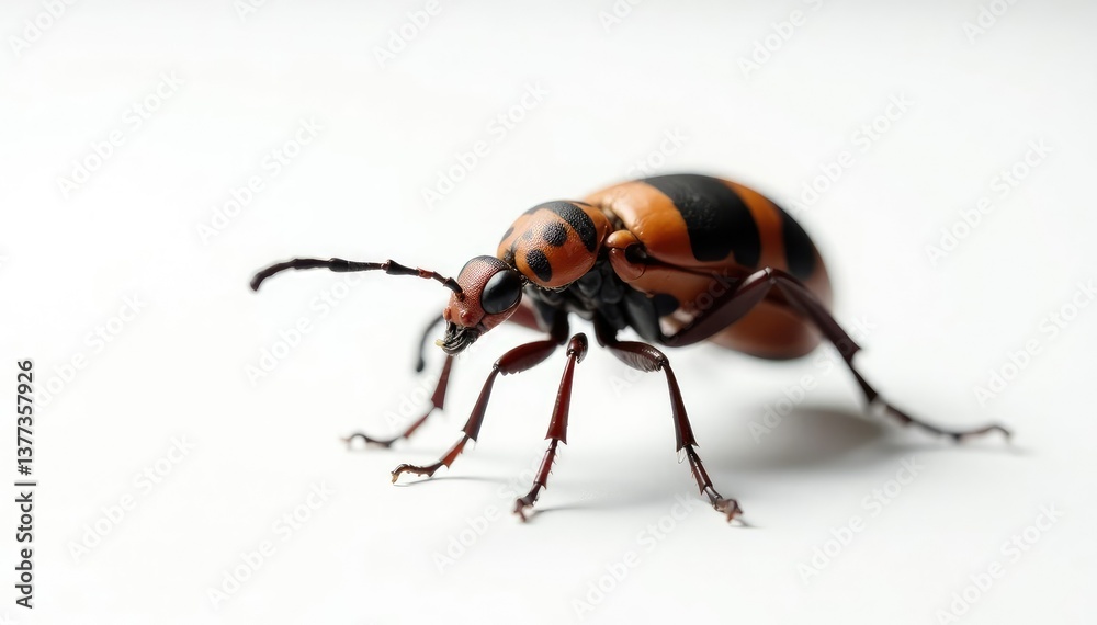 Close-up of single insect on white background, arthropod, wildlife Close-up of single insect on white background, arthropod, wildlife