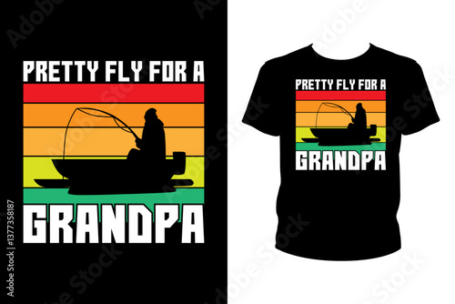 Pretty fly for a grandpa - Art files for Cricut and Silhouette. You can edit them with Adobe Illustrator.