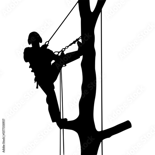 Tree Climber Silhouette