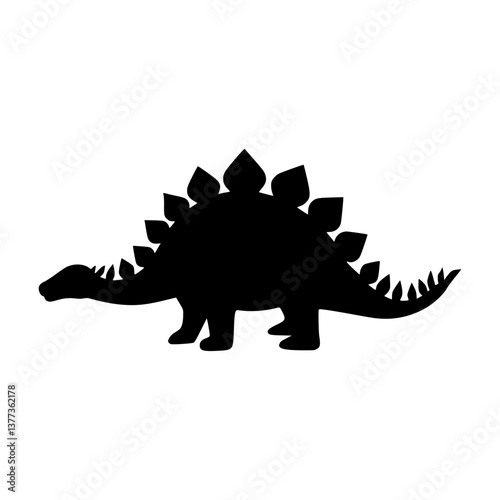 Stegosaurus Silhouette - Vector Graphic