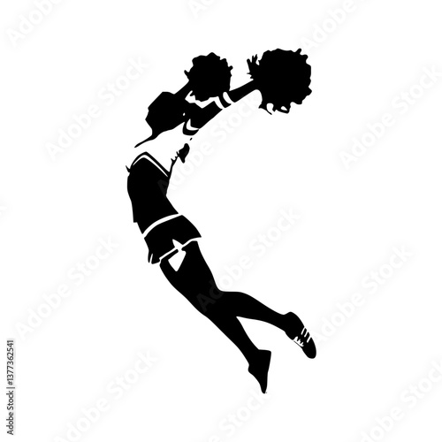 Cheerleader Silhouette - Sport Illustration