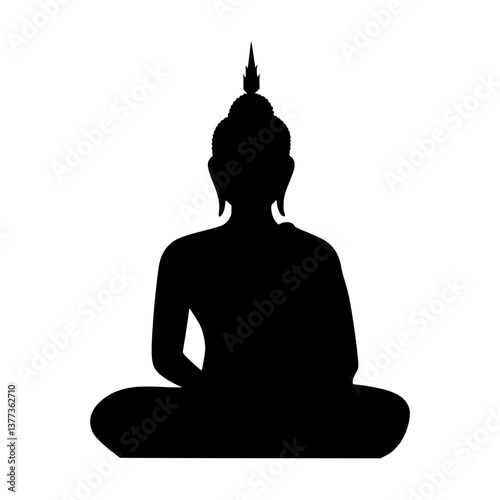 Buddha Silhouette - Meditation Icon