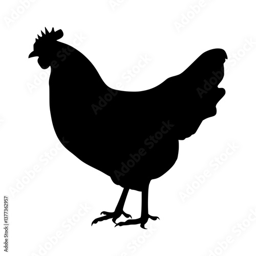 Chicken Silhouette Vector Graphic