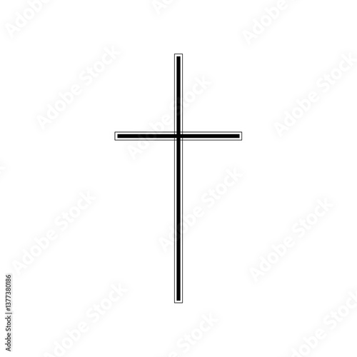 cross on a white