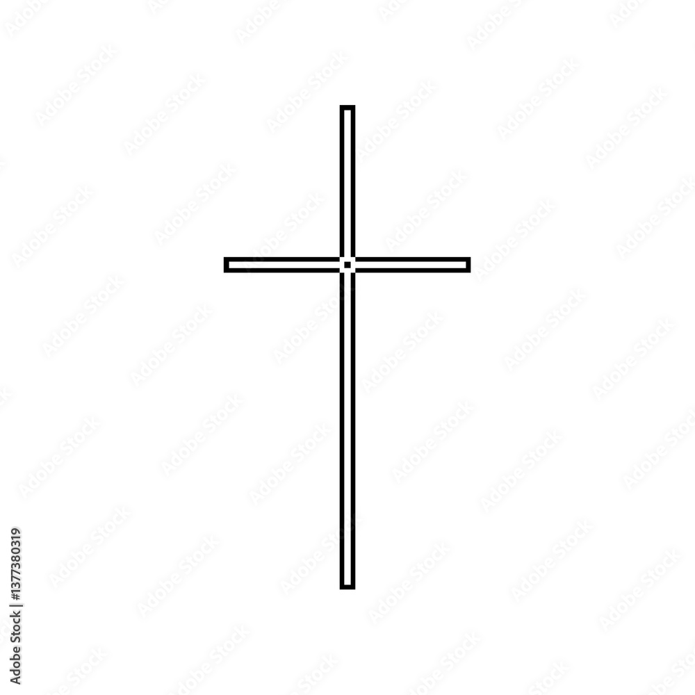 cross on a white cross on a white