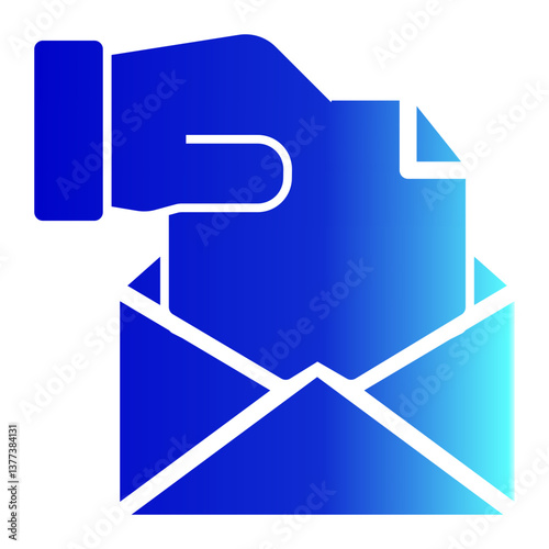 Email Icon Solid Gradient Style for Project Management Pack Icon Themes