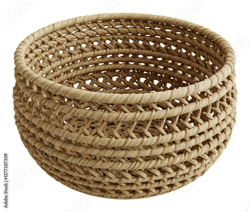 手編み風ナチュラルバスケット