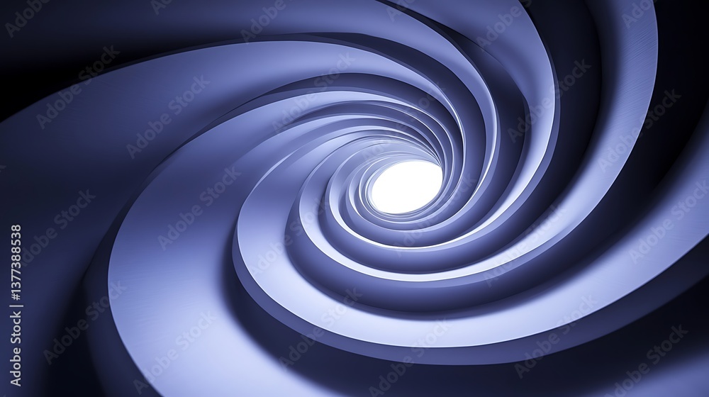 An abstract spiral of layered structures with a bright center An abstract spiral of layered structures with a bright center